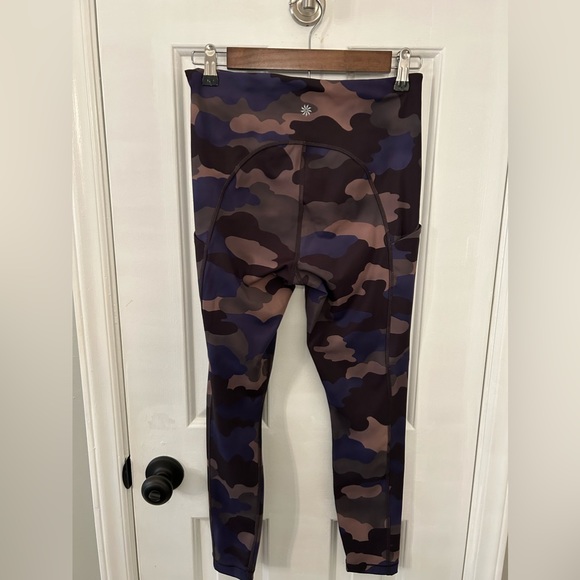 Athleta Size S Small Ultimate Stash Printed 7/8 Tight Brown/Purple/Beige Camo - Picture 3 of 5